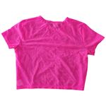 PINK - Victoria's Secret "PINK" Vibrant Pink Mesh Crop Top Photo 2