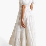 Ulla Johnson  Off-White Ecru Olina Pleated Cotton-Poplin Midi Dress Photo 1