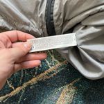 Forever 21 Silver Windbreaker Jacket Women’s Small Lightweight Hooded Full Zip Photo 15