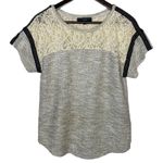 Sanctuary Anthropologie Tweed and Lace Top Chain Trim, size Medium Photo 0