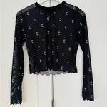 KILLSTAR  mystica moon crop top Long sleeve sheer size small Photo 2