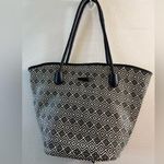 Neiman Marcus  Large Boho Beach Black and White Geometric‎ Tote Bag Photo 0