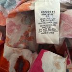 TCEC Women’s  white with pink floral print midi sleeveless open back dress Small Photo 3