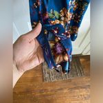 Vented Ankle Blue Floral Stretchy Dress Pants Womens Size L/XL Photo 3