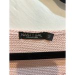 Nasty Gal Collection Pink Knit Cropped Sweater Ruffle Hem Long Sleeve Size 14 Photo 3