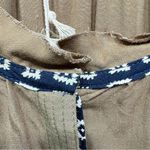 Mystree Brown Navy Southwest Print Trim Raw Edge Neckline ModCloth Shirt Dress Mystery Photo 8