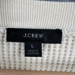 J.Crew Waffle Knit Cotton Pullover Thermal Top Beige Long Sleeve Womens Size L Photo 2