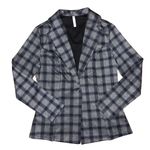 Piphany 💖 Matching Gray Plaid Blazer and Skirt Suit Set Photo 1