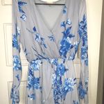 Altar'd State Blue/Grey Floral Romper Photo 2