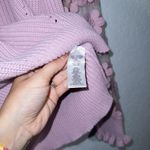 Industry New Pink Floral Appliqué Sheer Sleeve Sweater Size Large Photo 4