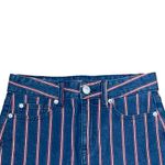 American Eagle Denim Mini Skirt Size 0 Reg. Blue Red White Stripes Women 28X14 Photo 1