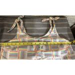 Linen rainbow pride button down tiered ruffle sleeveless short dress Small Photo 2