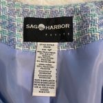 Sag Harbor Vintage  purple blue white blazer coat suit jacket 3/4 sleeve 16P Photo 3