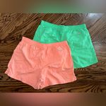 Columbia Dual Pack Baggy Athletic Shorts Green Salmon Pink Medium 4 6 8 summer Photo 4