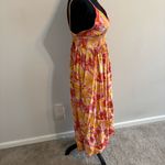 Z Supply  Charm Stained Glass Midi Dress Size Large Fun Bold Colorful Print Photo 2