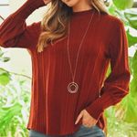 Ribbed Knit‎ Mock Turtleneck Purple Photo 7