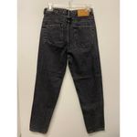 ZARA Trafaluc Jeans 2 Black High Waist Tapered Straight Denim Cotton Modern Photo 2