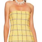 Assignment Revolve Cady Strapless Tweed Mini Dress Yellow‎ L Yellow Size L Photo 0