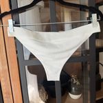 frankie's bikinis Frankie’s Bikinis Drew White Ribbed Swimsuit Bottoms cheeky elastic band Photo 2