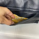 Emma Fox Kiss Lock Black Leather Bag Shoulder Purse Satchel Photo 4