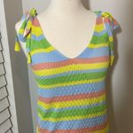 Topshop  stripe pointelle midi dress in multi Photo 2