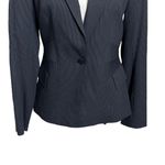 Reiss  Paige Single Breasted Blazer Pin Stripe Navy Blue Womens Size 4 Photo 2