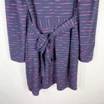 Charles Henry Large Dress Navy Blue Pink Ruffled Shift Above Knee Lined 1248 Photo 6