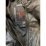 Andrew Michael Black Leather Jacket Size 1XL Quilted Pattern Photo 6