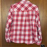 Aerie Woman’s Casual Plaid Red Button Down Collared Shirt Size XL Photo 4