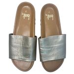 Beek Pelican Platform Sandals Slides Size 7 in Platinum Silver Photo 1