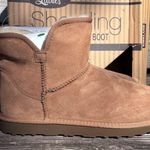 Kirkland Signature  womens shearling scalloped edge short boots tan 10 Photo 3