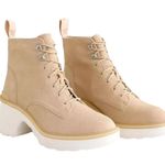 Sorel NEW  Women’s Tan Suede Hi Line Heel Lace Chelsea Boots size 9 Photo 1