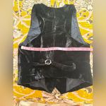 Free People  We the Free Black Velvet Vest tagged size Medium but runs very Small Photo 6