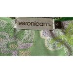 Veronica M Wrap Dress Womens S Green Floral V-Neck Stretch Cool Comfortable Photo 7
