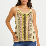 Sacred Threads  Boho Embroidered Tank Top One Size Fits Most Photo 0