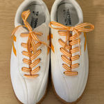 Tretorn Women's White and Orange Sneakers Size 8 Photo 0