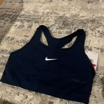 Nike NWT Navy Blue Medium Support Non Padded Swoosh 2.0 Sports Bra Size Large Photo 2