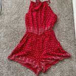 H&M  Coachella Collection Red Bandanna Open Back Romper Size 6 Photo 2