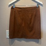 MANGOPOP New  Women’s Faux Suede Brown Skirt Size Medium NWT Photo 3