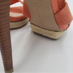 H by Halston Halston Orange Espadrille Platform Pumps Size 10 Photo 11