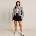 Alfred Dunner Vintage Gray Corduroy Jacket Petite Zip Front Soft Neutral Y2K Ret Photo 13