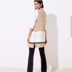 Loft Women's L/XL Color Block Open Front Cardigan Sweater Photo 1