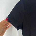 Motherhood Maternity Black‎ Ribbed Stretch Cutout V Neck Short Sleeve Tee Black Size undefined Photo 3