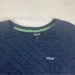 Patagonia  size large Navy quilted Crewneck sweatshirt Organic Cotton Top long sl Photo 3