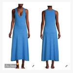 Vineyard Vines V Neck Striped Maxi Dress Tide Blue Photo 1