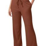 Tommy John Women’s Brushed Rib Pant Size Large Color Mink Brown Wide Leg Comfy Photo 0