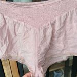 Free People Intimately  blush pink shorts lounge pajamas smocked striped mini Photo 8