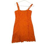 Trixxi Italian Designer Emanuela Beghelli By Beghi Orange Lace Mini Dress Bodycon Style Photo 7