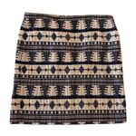 Ann Taylor 14 Tapestry Woven Aztec Pattern Office Boho Southwestern Mini Skirt Photo 0