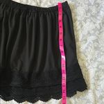 Elegant Black Lace Trim Mini Skirt Photo 5